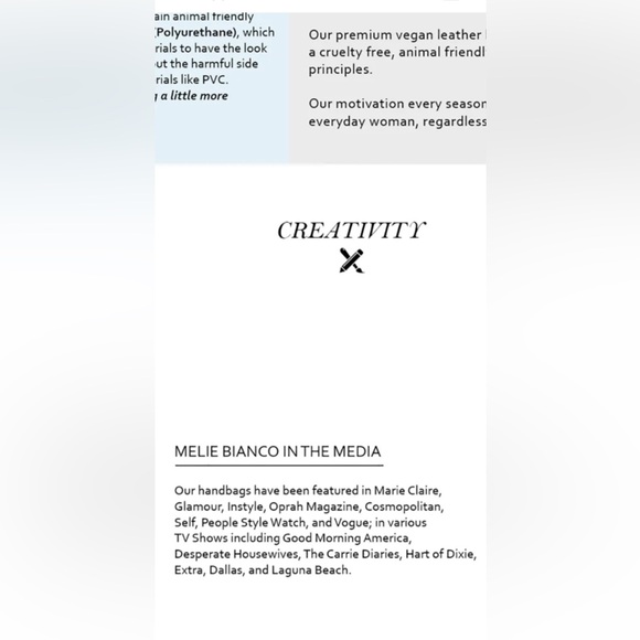 New Melie Bianco black vegan leather round bag w/adjustable strap. - Picture 10 of 10